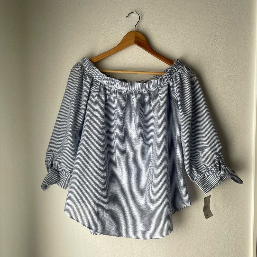💚clearance 💚 moa moa NWT off shoulder striped top